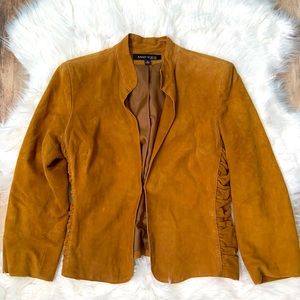 Anne Klein Tan Leather Jacket
